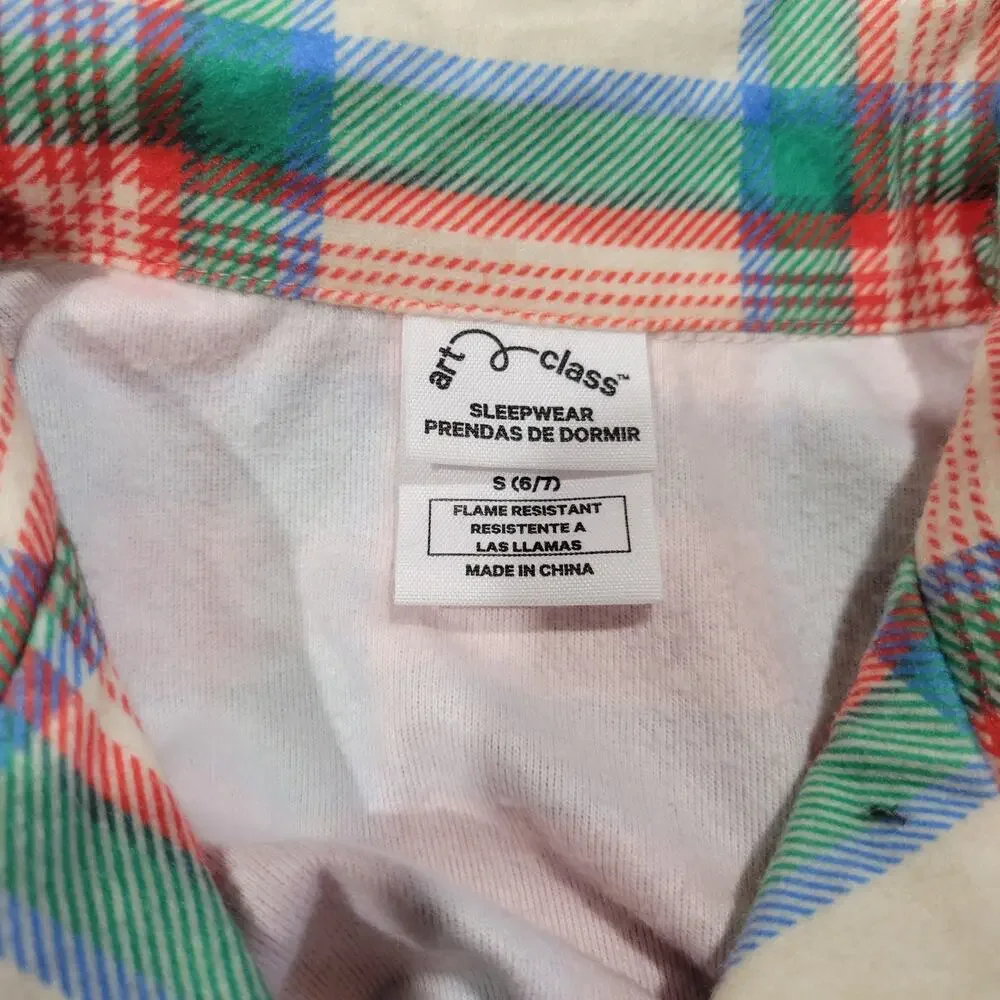 Art Class Short Sleeve Holiday Pajamas, Multi-color, Youth Sz S, NWT